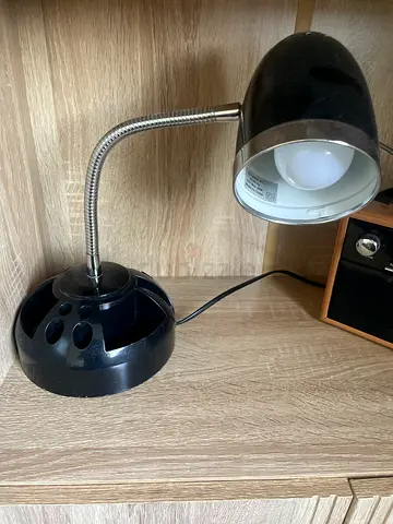 Adjustable Gooseneck Desk/Bedside Reading Lamp - Black