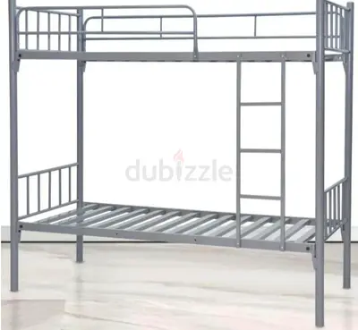 Metal Bunk Bed Frame - Twin over Full, Grey