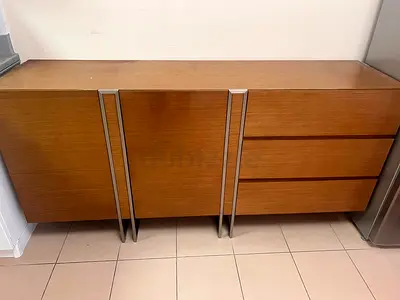 Mid-century Modern Wooden Sideboard / Buffet with Drawers