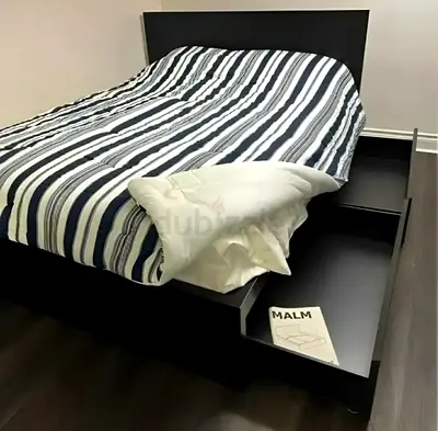 Ikea Queen size bed with mattress available in perfect condition