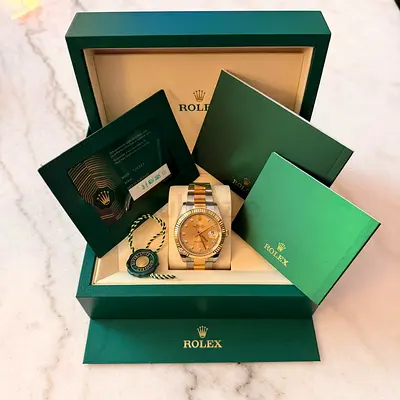 Full Set Rolex Datejust 41mm Two Tone Diamond Men’s Watch