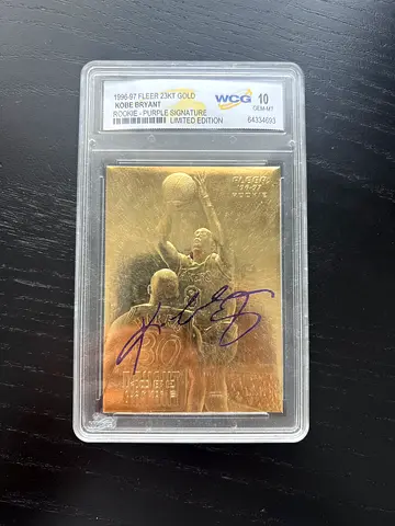 Kobe Bryant 23K Gold Hand Signed PSA10 Card ROOKIE CARD