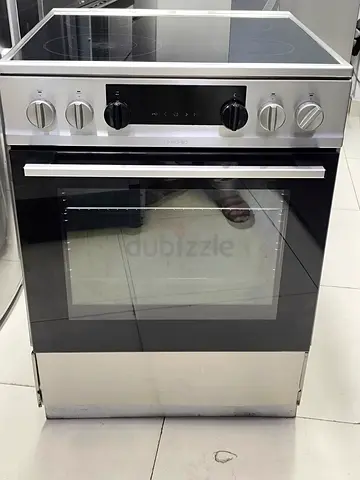 Stainless Steel Electric Cooker with Glass Ceramic Hob and Oven