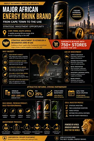 AFRICAN ENERGY DRINK EXPANSION INVESTMENT OPPORTUNITY