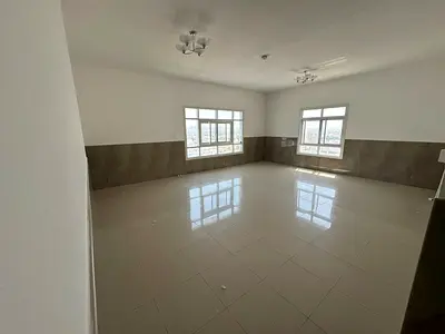 Two bedrooms and a living room for rent in Al Butinah. Master bedrooms with sea views, maid's room, 3 bathrooms, large area, prime location close to s