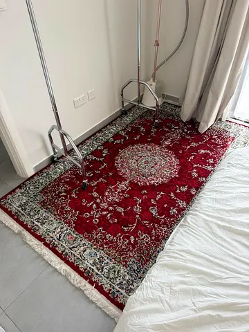 Red area rug 160x200