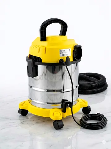 Compact Wet/Dry Vacuum Cleaner - Stainless Steel Canister, Yellow_Khalifa City