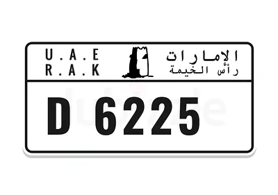 D 6225 —— RAK PLATE NUMBER