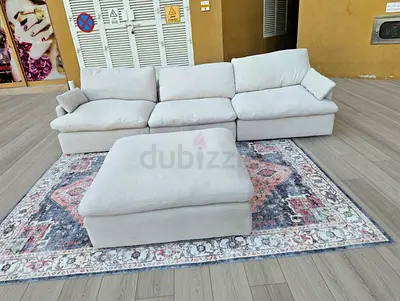 Brand New Condition High Quality swin feather 🪶 filled modular sofa with footstool