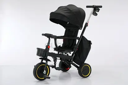 Baby Kids Folding Tricycle - Black