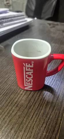 Red Nescafé ceramic coffee mug – used, good condition