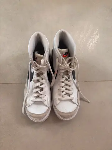 White Nike Blazer Mid 77 Vintage Sneakers - Used, Good Condition