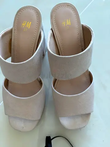 Nude Block heeled Platform sandals - New size 37