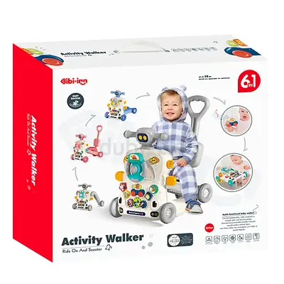 6-in-1 Activity Walker Ride-On and Scooter for Babies