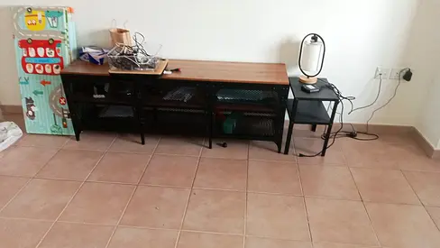Ikea  TV Unit / Media Console with Side Shelf.