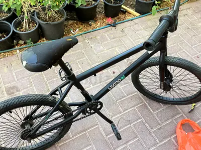 Used black BMX bike - sturdy frame, needs minor touch ups