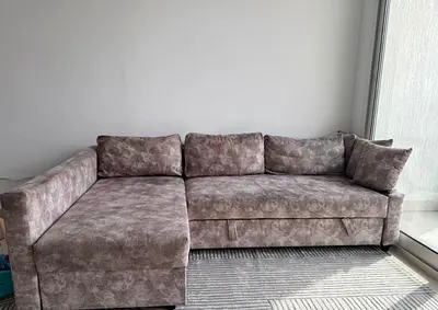 Sofa L shape with bed and storage for sale