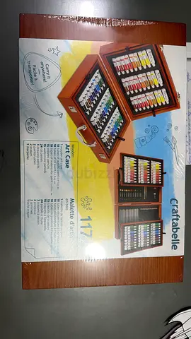Craftabelle 117-piece Wooden Art Case — Complete Paint  Drawing Set (New)