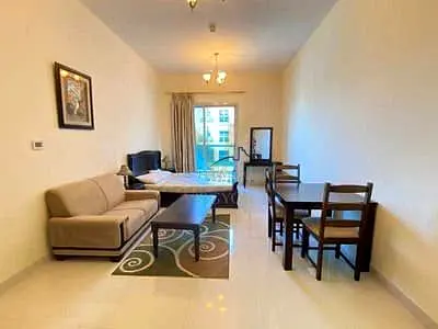 Furnished Studio | Elite Sports Residence 6 | Balcony | City & Golf View