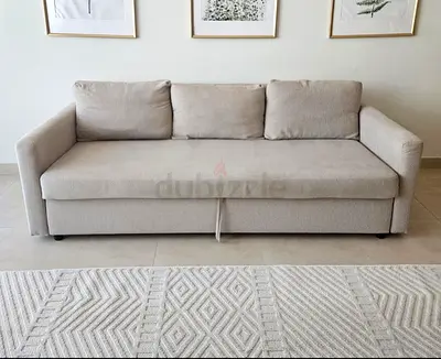 Beige 3 seater Sofabed