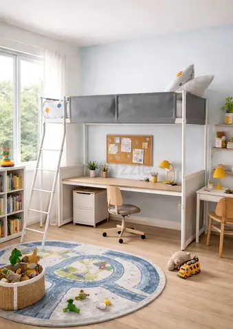 Loft bed bunk bed ikea vitval