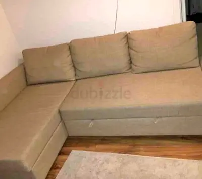 IKEA L shap Sofa store cum bed you can fix the storage