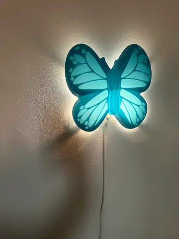 Ikea Blue Butterfly Night Light(negotiable price)- Wall Mounted Kids Lamp