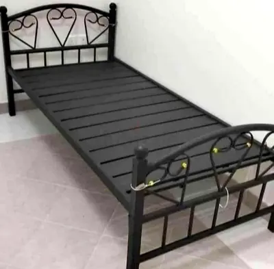 Heavy Duty Black Single Bed for Sale – Modern  Durable