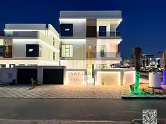 Luxury villa for sale in Al Alia, Ajman | 7 master bedrooms + roof terrace | Electricity, water, and