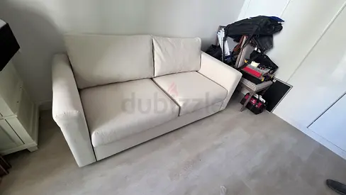 Beige vimle sofa bed in excellent condition