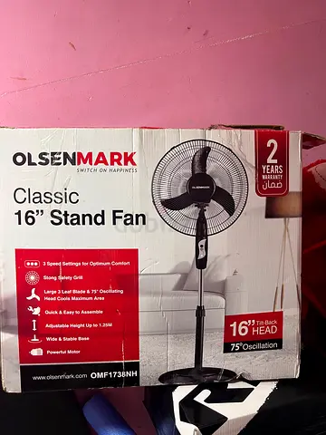 Olsenmark 16” standing fan black