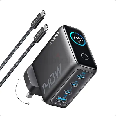 Anker 140W USB C Charger, Laptop Charger, 4-Port Multi-Device Fast Charging, ( Fix Price )
