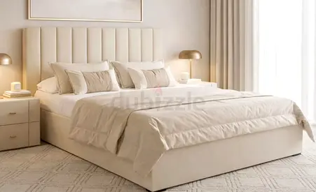 Brend New fabric wooden Queen size 160x200 Bed with Madical Matress Available