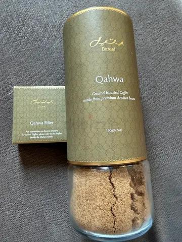 Coffee Qahwa powder from bateel with filter