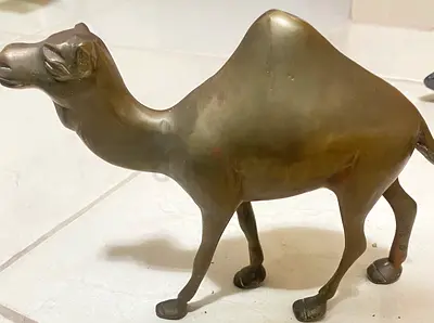 Brass Camel Figurine - Vintage Decorative Statue