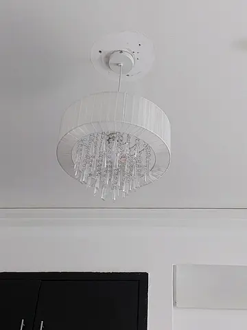 Wall-mounted modern crystal sconce light in white