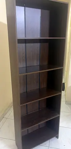Dark Wood 5-Shelf Bookcase / Storage Unit - Good Condition in Sharjah