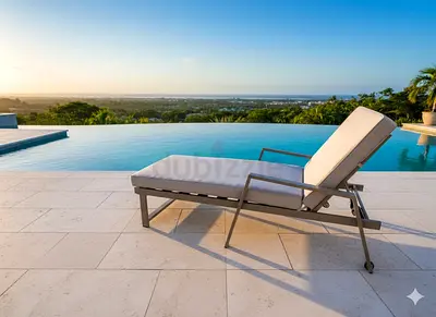 Outdoor Sun Lounger / Poolside Chaise Longue - Good Condition