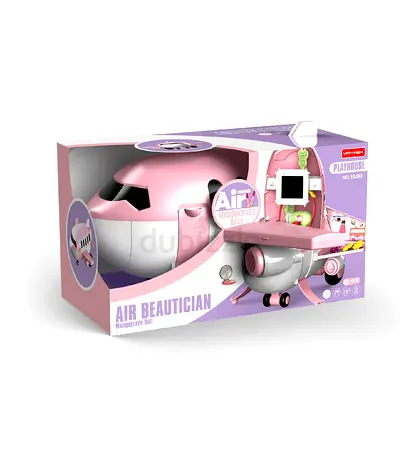 Air Beautician Playhouse Toy Airplane Playset (Pink) - Pretend Play