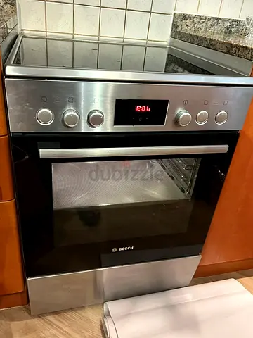 Bosch ELECTRIC CERAMIC 5 HOBS STOVE OVEN FAN  COOKING RANGE  60Cm , HKQ38A150M by