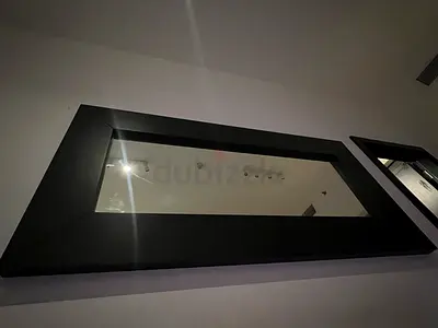 Large Black Framed Wall Mirror - Modern Rectangular (wood)