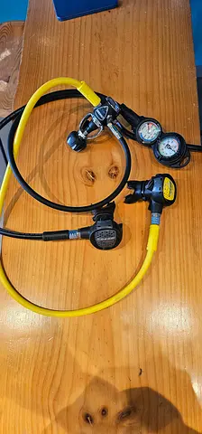 Scuba Diving Regulator Set with Pressure/Depth Gauges – Good Working Condition