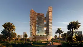 Furnished Studio | Binghatti Skyterraces | Balcony with Skyline View
