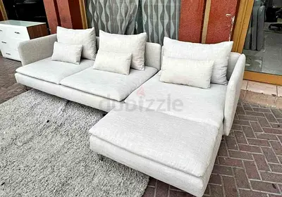 In Excellent condition Ikea Sodhremn L Shape Sofa Beige