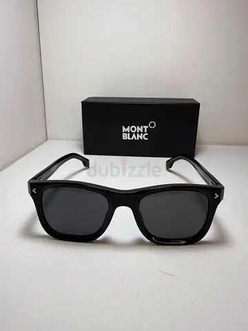 Montblanc Black Square Sunglasses with Case