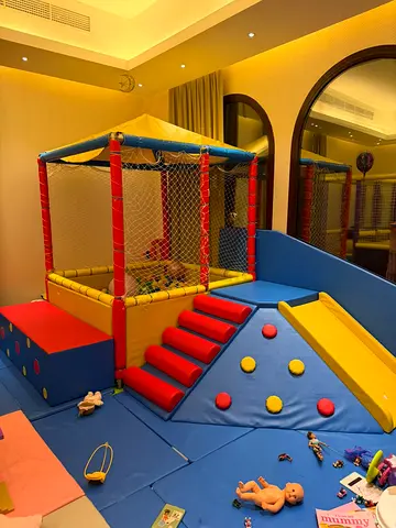 Soft Play Kids Indoor Playset with Slide, Steps and Ball Pit