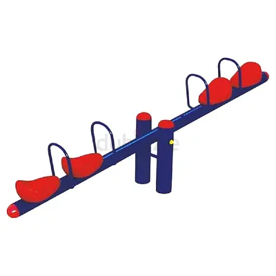 Double Springs Happy Metal See Saw- 4 seats