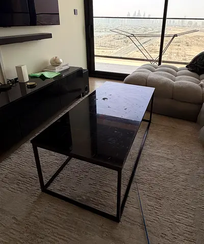 Black marble coffee table for sale