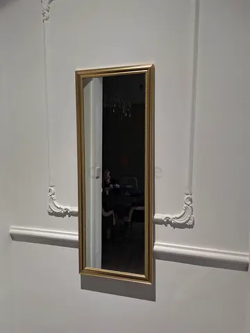 Gold Framed Wall Mirror - Slim Vertical New