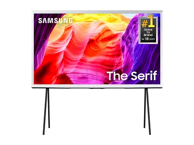 SAMSUNG65 Inch Class QLED 4K The Serif LS01D Series Quantum HDR Smart TV with 360 L Shape Design, An